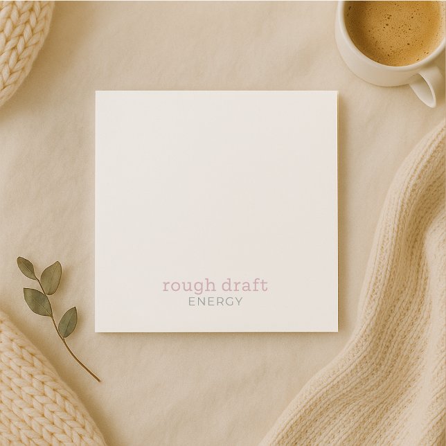 Rough Draft Energy – Witty Minimalist Notepad (Creator Uploaded)