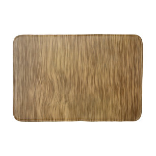 Rough Faux Wood Background in Natural Color Bathroom Mat
