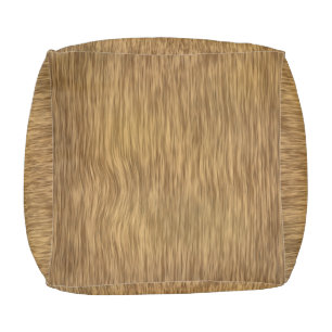 Rough Faux Wood Background in Natural Color Pouf