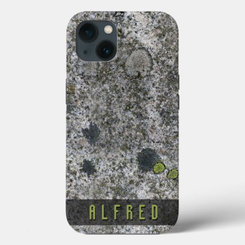 Rough Geology Granite Rock Texture Custom Name iPh iPhone 13 Case