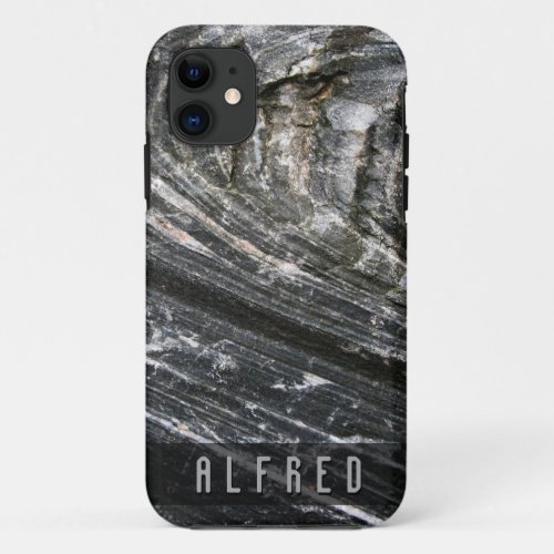 Rough Geology Rock Texture Custom Name iPhone Case