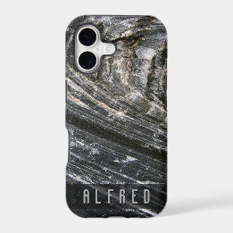 Rough Geology Rock Texture Custom Name iPhone Case