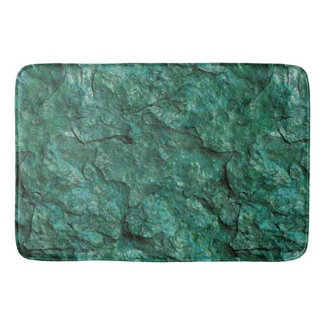 Rough Green Slate Stone Bathroom Mat (Front)