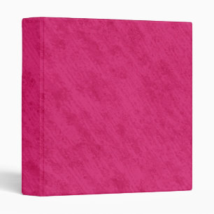 Rough Grungy Velvet Texture: Bright Hot Pink 3 Ring Binder