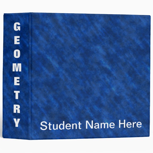 Rough Grungy Velvet Texture: Majestic Royal Blue 3 Ring Binder (Front/Spine)