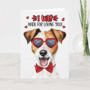 Rough Jack Russell Dog Loving You Valentine Holiday Card