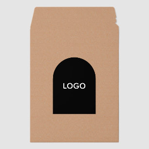 Rough Light Tan Texture with Logo Envelope Mailers