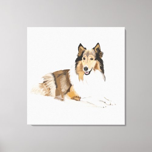 Rough Long Haired Collie Canvas Print