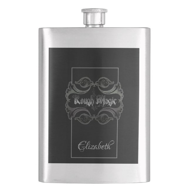 Rough Magic Personalized  Flask (Front)