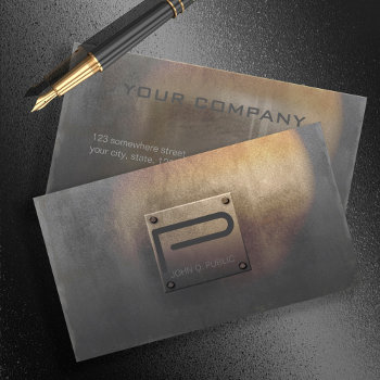 Rough Metal Plate Tarnished Id327 Business Card by arrayforcards at Zazzle