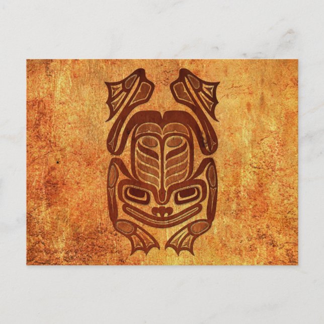 Rough Native Haida Art Frog Postcard (Front)
