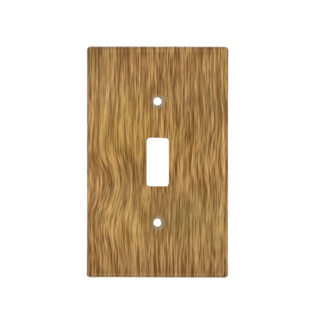 Rough Natural Wood Texture Look Light Switch Cover (Front)