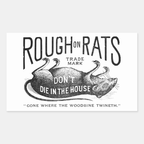 Rough on Rats Advertisement Sticker Set