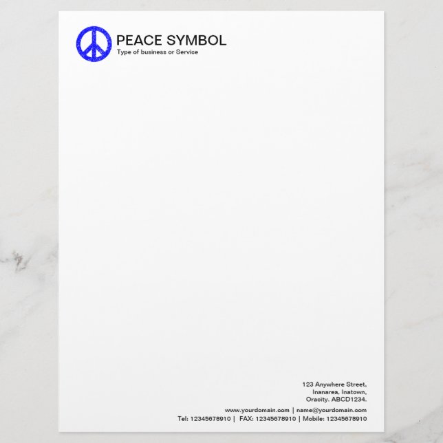 Rough Peace - Blue Letterhead (Front)