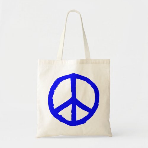 Rough Peace Symbol _ Blue Tote Bag