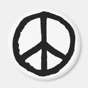 Rough Peace Symbol Magnet