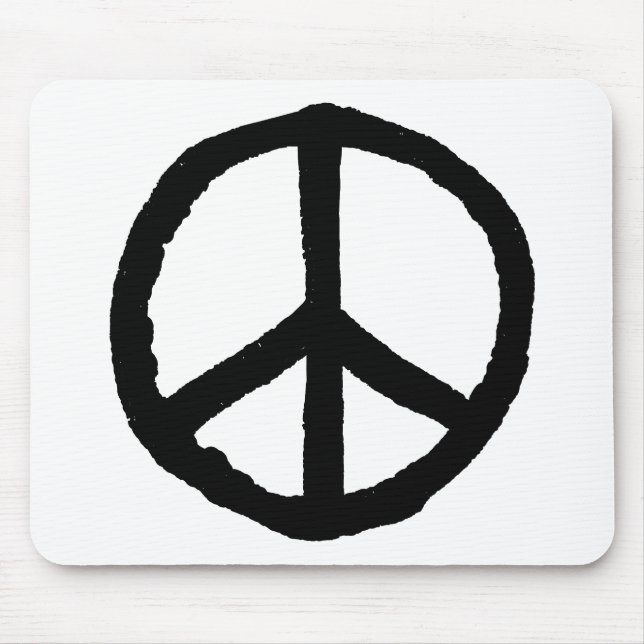 Rough Peace Symbol Mouse Pad (Front)
