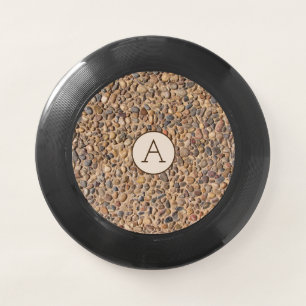 Rough Pebble Stones Photo with Monogram Wham-O Frisbee