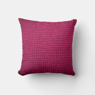 Rough pink leather throw pillow