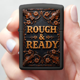 Rough Ready Embossed Vases Floral Zippo Lighter