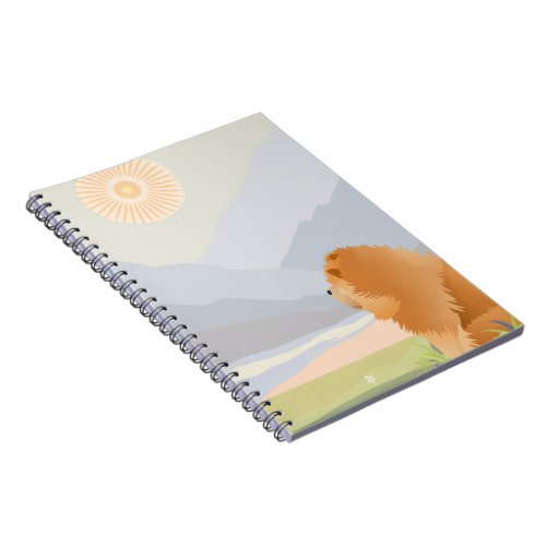 ROUGH RED CHOW  Spiral notebook