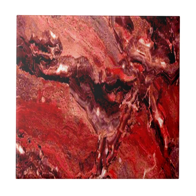 Rough Red Rocks Mars Ceramic Tile (Front)
