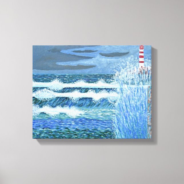 Rough Sea canvas Print (Front)