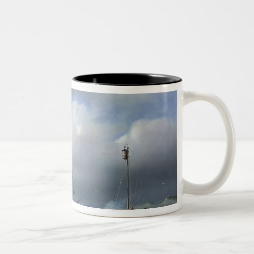Rough Sea in Stormy Weather 1846 Two_Tone Coffee Mug