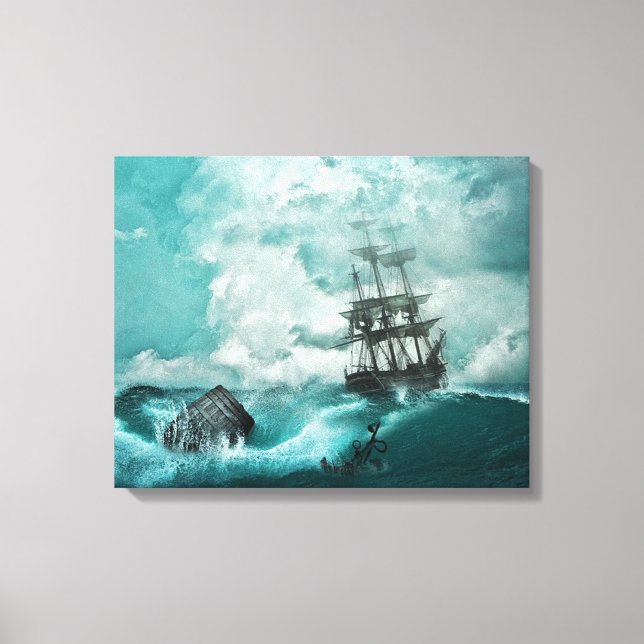 Rough Seas Canvas Print (Front)
