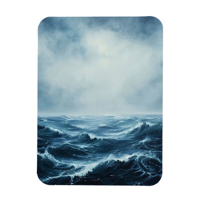 Rough Seas Ocean Waves Flexible Magnet (Vertical)