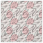 Rough Sketch Chile Peppers on Pink Fabric