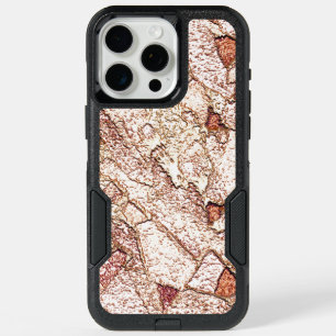 Rough stone in creamy light brown iPhone 15 pro max case
