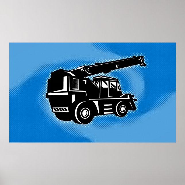 rough terrain crane contstruction vehicle poster (Front)