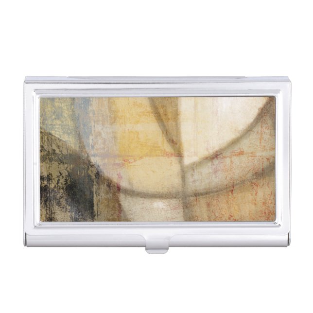 Rough Textured Earth Tone Painting Business Card Holder (Front)