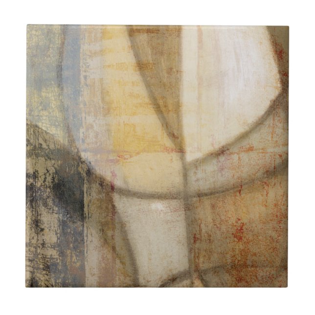 Rough Textured Earth Tone Painting Ceramic Tile (Front)