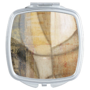 Rough Textured Earth Tone Painting Compact Mirror