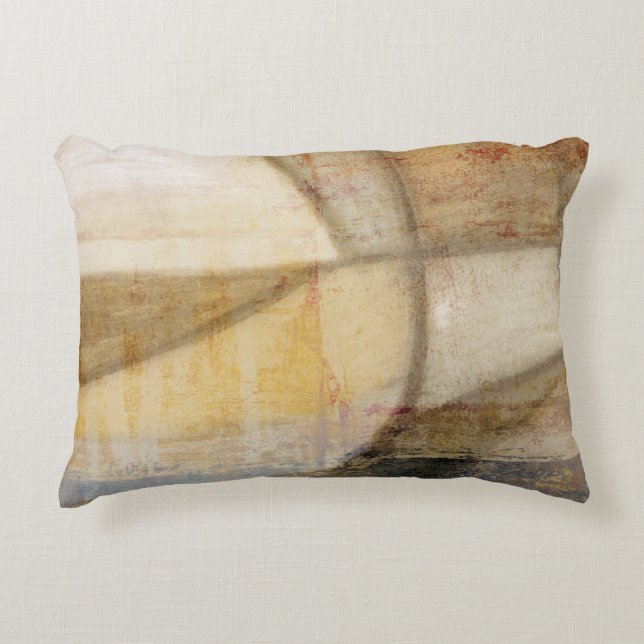 Rough Textured Earth Tone Painting Decorative Pillow (Front)