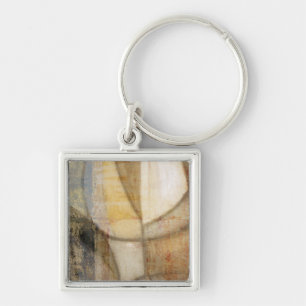 Rough Textured Earth Tone Painting Keychain