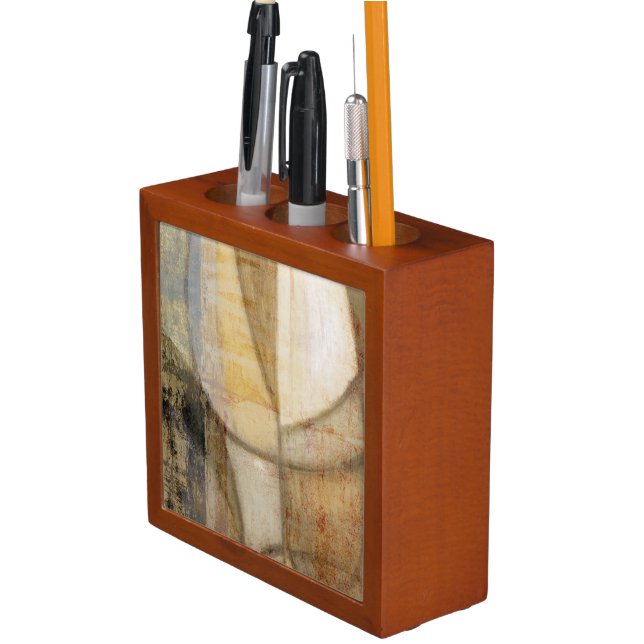 Rough Textured Earth Tone Painting Pencil/Pen Holder (In Situ)