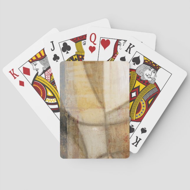Rough Textured Earth Tone Painting Poker Cards (Back)