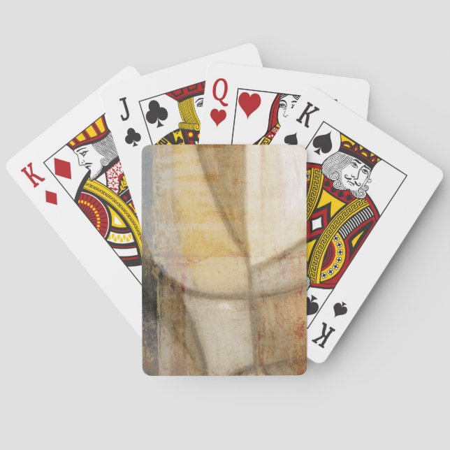 Rough Textured Earth Tone Painting Poker Cards (Back)