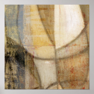 Rough Textured Earth Tone Painting Poster