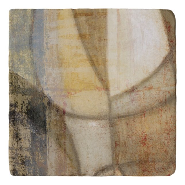 Rough Textured Earth Tone Painting Trivet (Front)