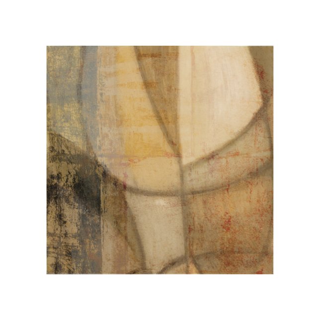 Rough Textured Earth Tone Painting Wood Wall Art (Front)