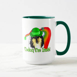 Rough Tri Collie Saint Patricks Mug