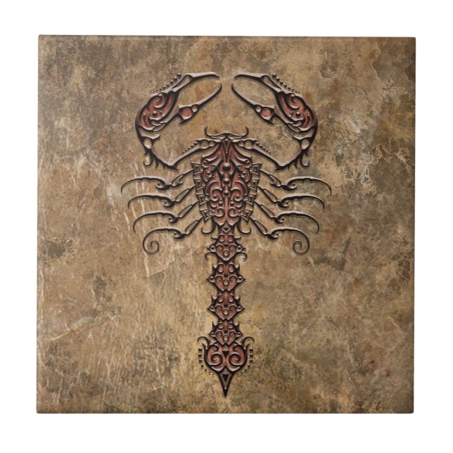 Rough Tribal Scorpion Tile (Front)