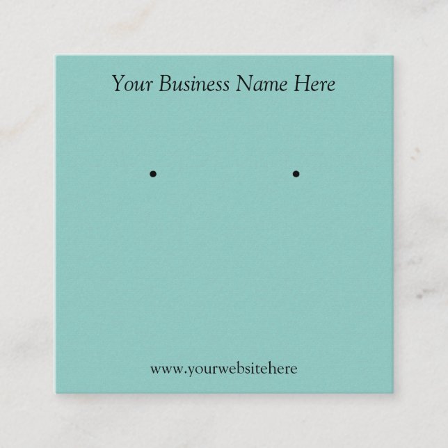 Rough Turquoise Texture Jewelry Display Square Business Card (Front)
