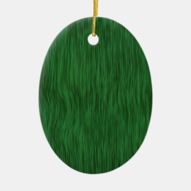 Rough Wood Grain Background - Green Ceramic Ornament (Front)