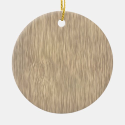 Rough Wood Grain Background in Faded Color Ceramic Ornament