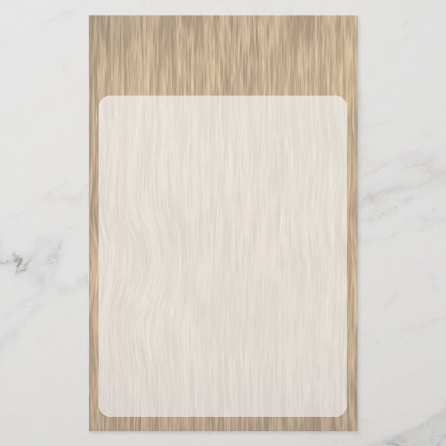 Rough Wood Grain Background in Faded Color Stationery (Front)